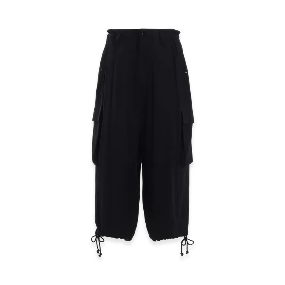 Ground Y Rayon Twill 3D Half Pocket Pants "Black"