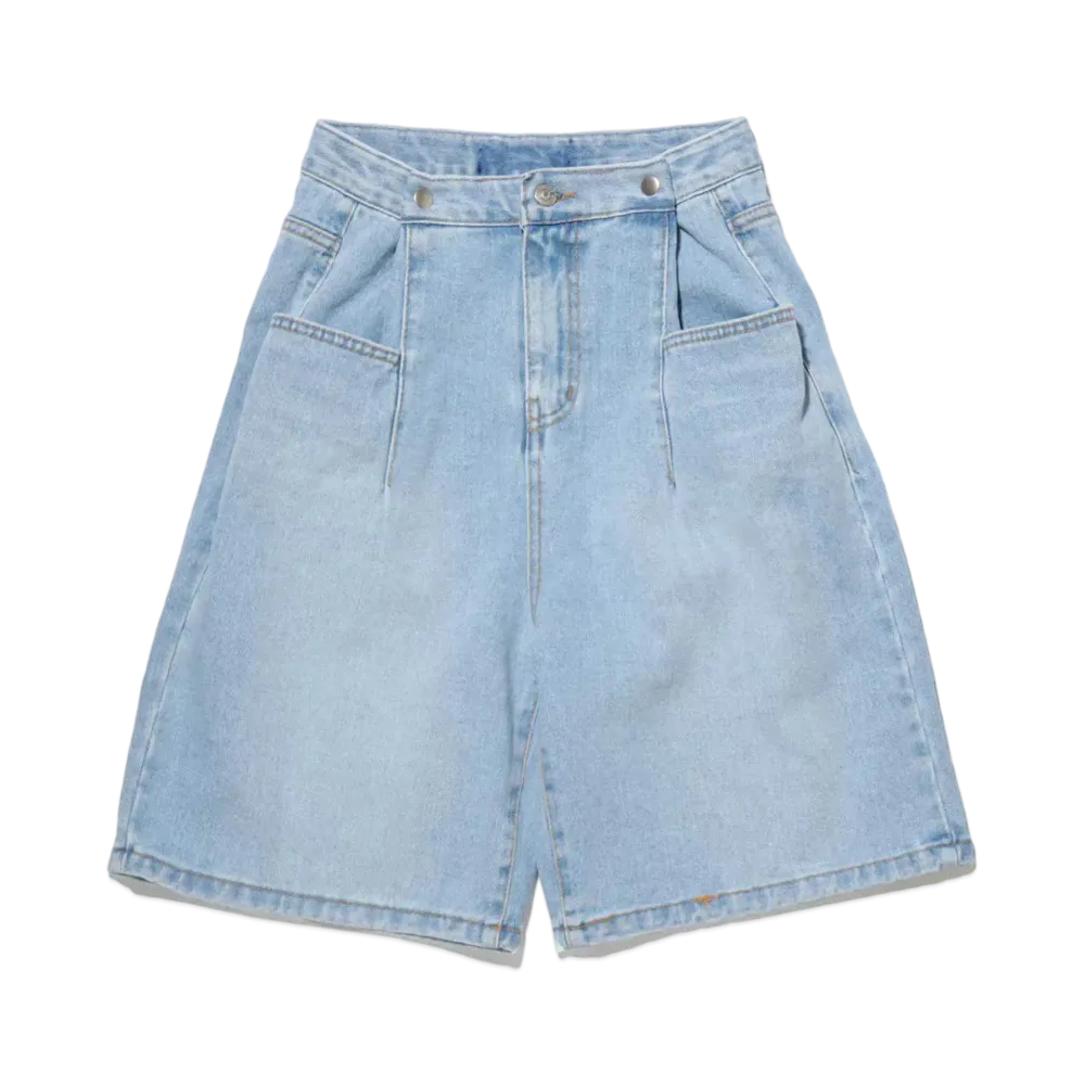 atmos pink Waist Button Half Denim Pants "Denim"