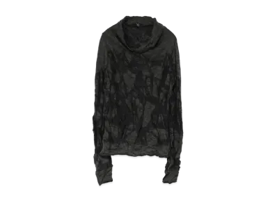 Yohji Yamamoto Y's GEOMETRIC LINK WRINKLE OFF NECK LONG SLEEVE PULLOVER "Charcoal"