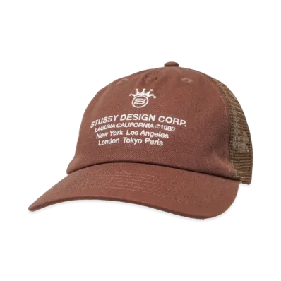Stussy LP Design Crop Trucker Cap "Brown"