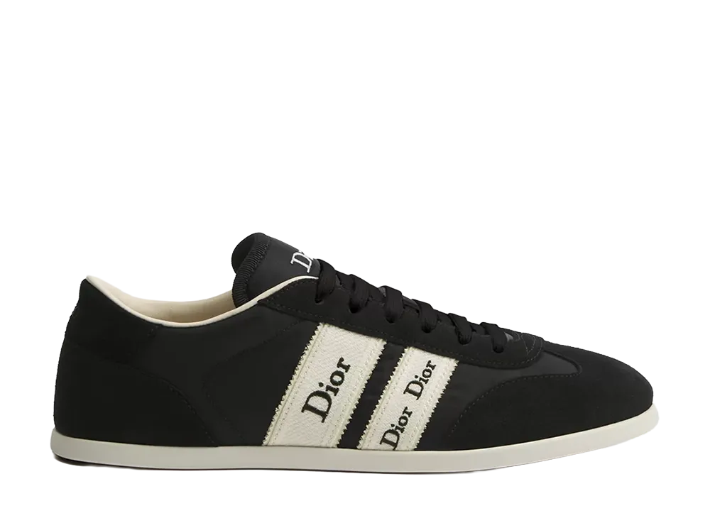 Dior Women's Ribbon Sneaker Suede Calfskin and Technical Fabric "Black"