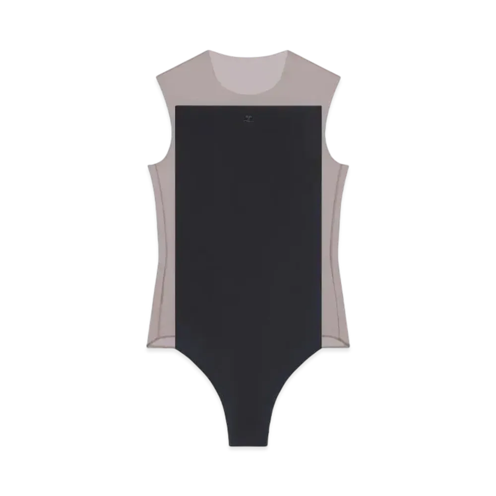 Courreges Illusion Bodysuit "Chocolate/Black"