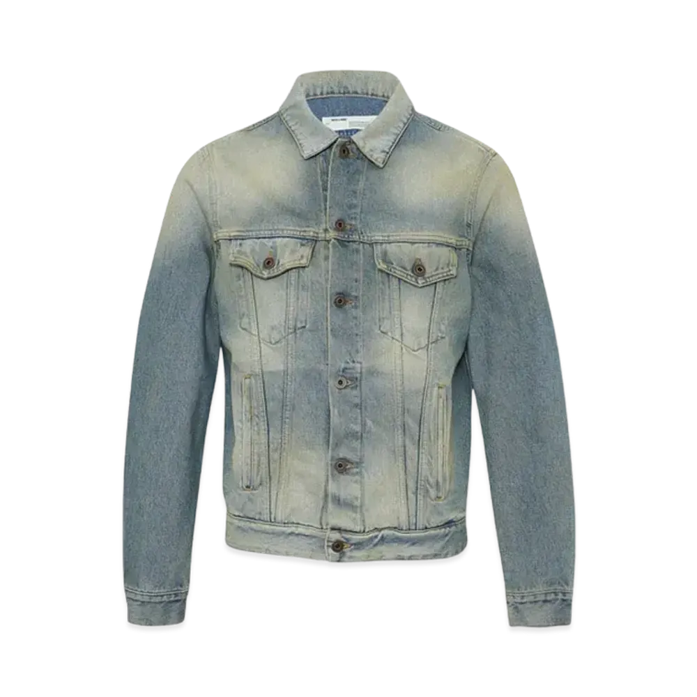 OFF-WHITE Airport Tape Denim Jacket "Blue"
