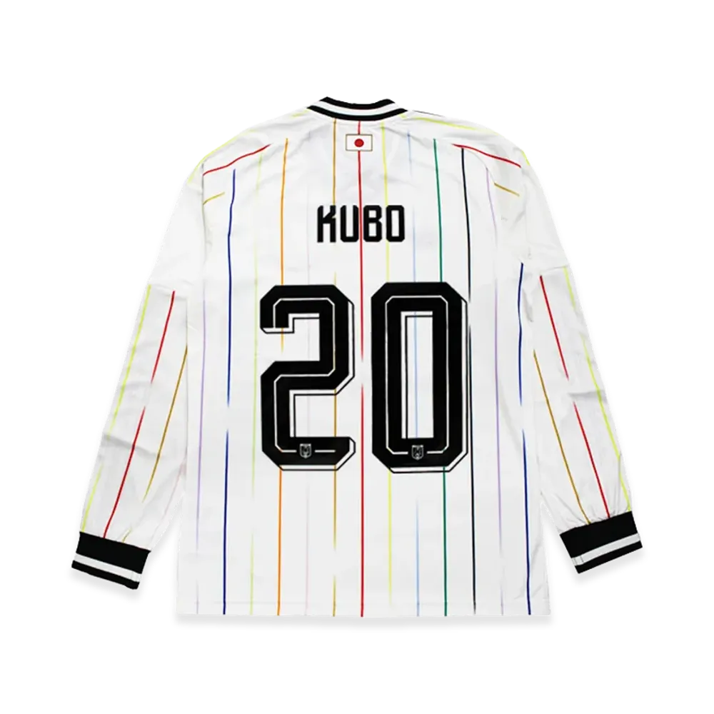 adidas Soccer Japan 2026 Away Replica Jersey Long Sleeve #20 Takefusa Kubo "OffWhite/Black"