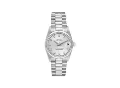 ROLEX Datejust 10P Diamonds "Silver/White Gold"