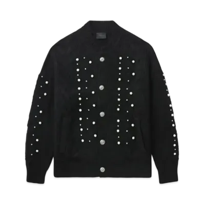 A BATHING APE Bape Black Monogram Cardigan "Black"