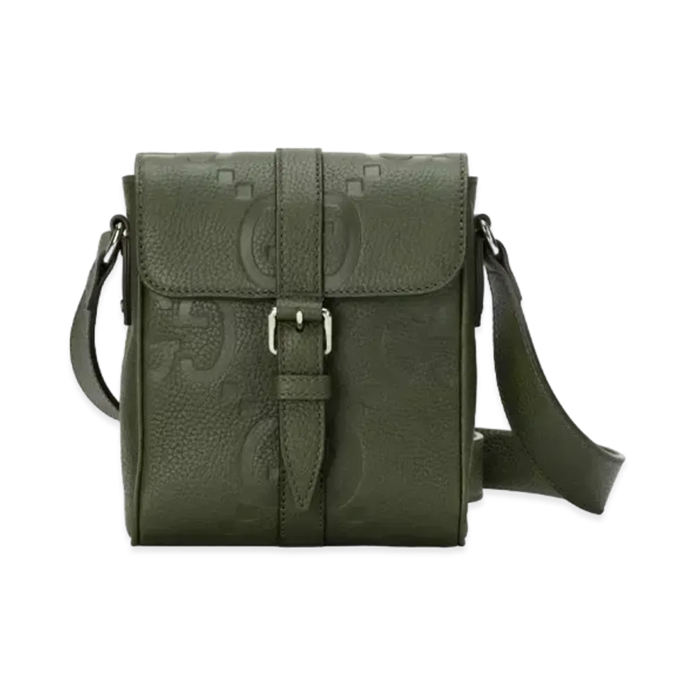 GUCCI Jumbo GG Small Messenger Bag "Dark Green"