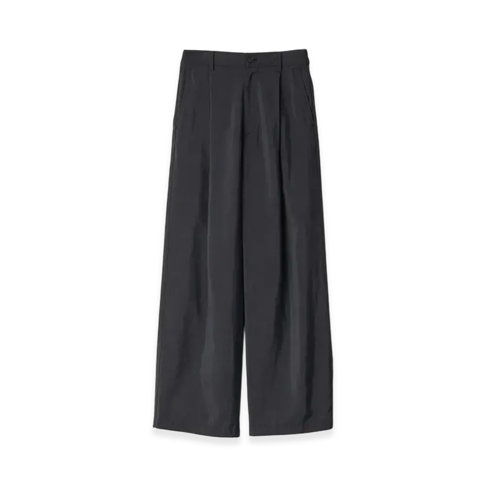 ssstein Silk/Nylon Wide Easy Trousers "Black"