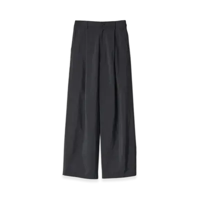 ssstein Silk/Nylon Wide Easy Trousers "Black"