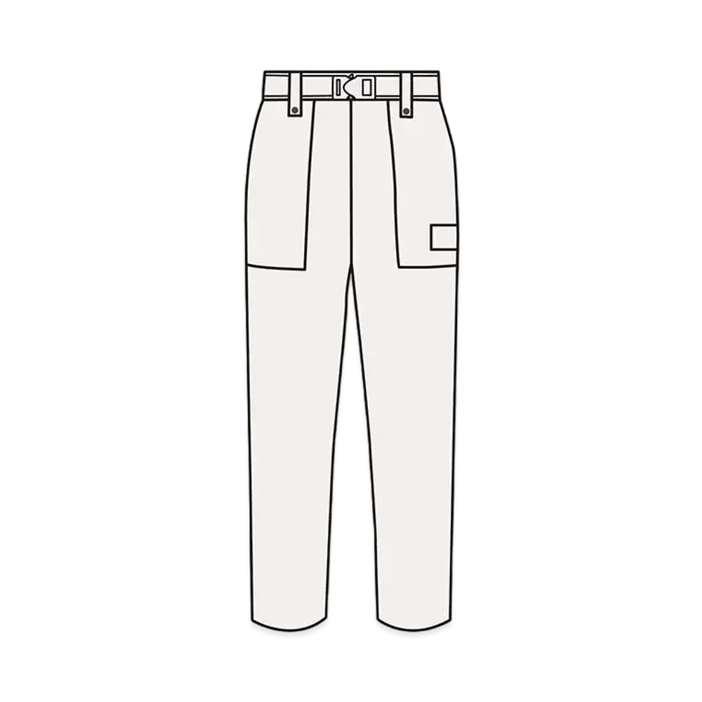 Dior x Sacai Cropped Pants Cotton Faille "White"