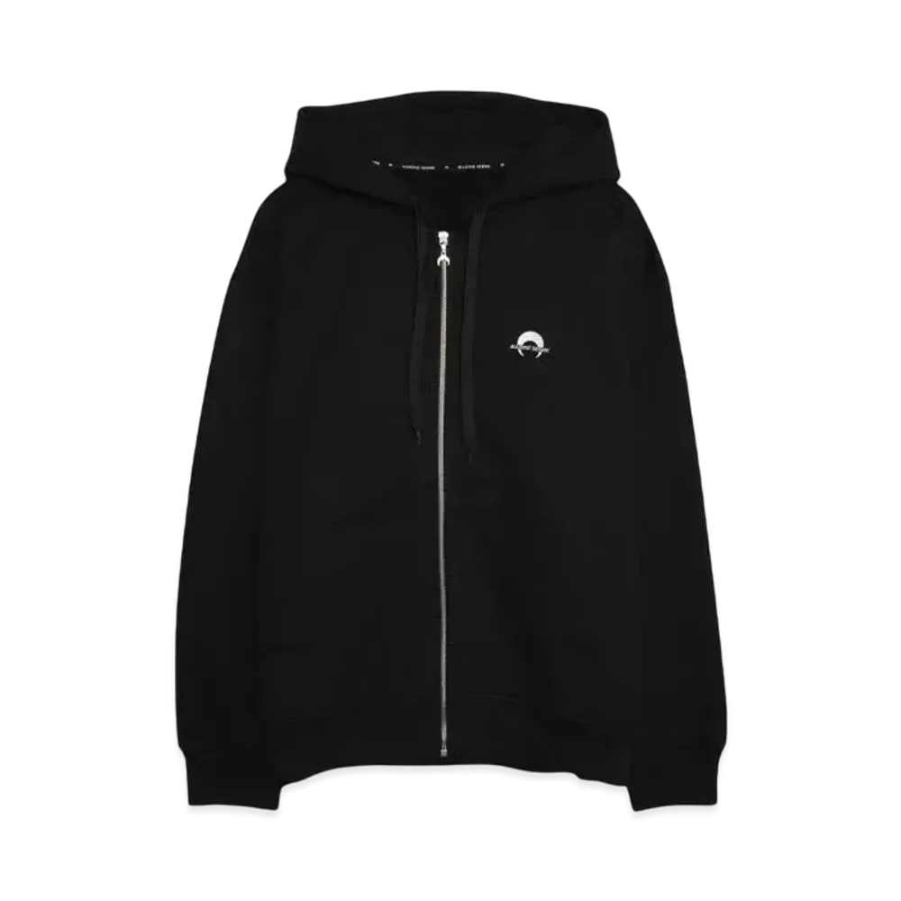 Marine serre MOON LOGO FLEECE ZIPPED HOODIE "BLACK"