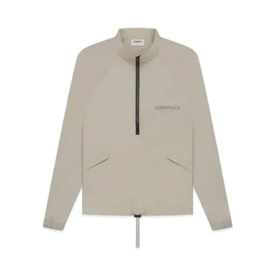 FEAR OF GOD ESSENTIALS Half Zip Track Jacket "Moss"