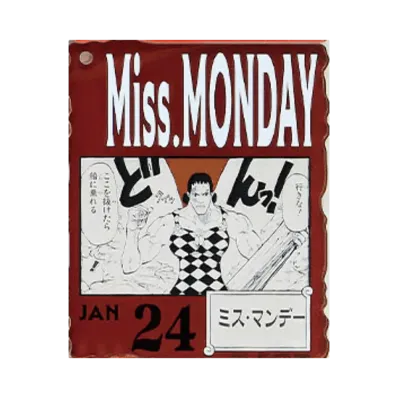 BANDAI "Ichiban Kuji" -ONE PIECE BASE SHOP Lottery 366DAYS OF BIRTHDAYS- Birth Month January-March Shin Colors Acrylic Block Charm Prize 1/24 Ms.Monday