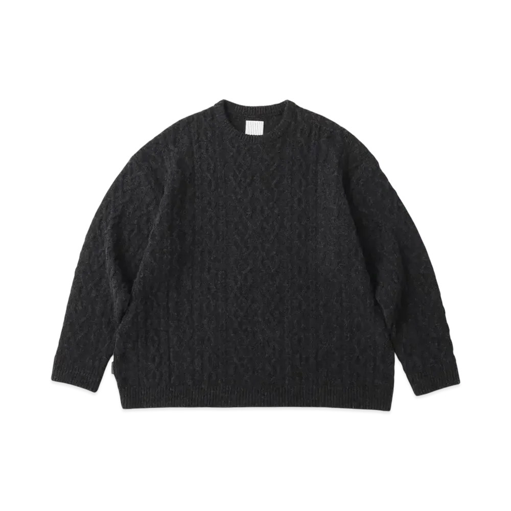 S.F.C Cable Crew Knit "Black Mix"