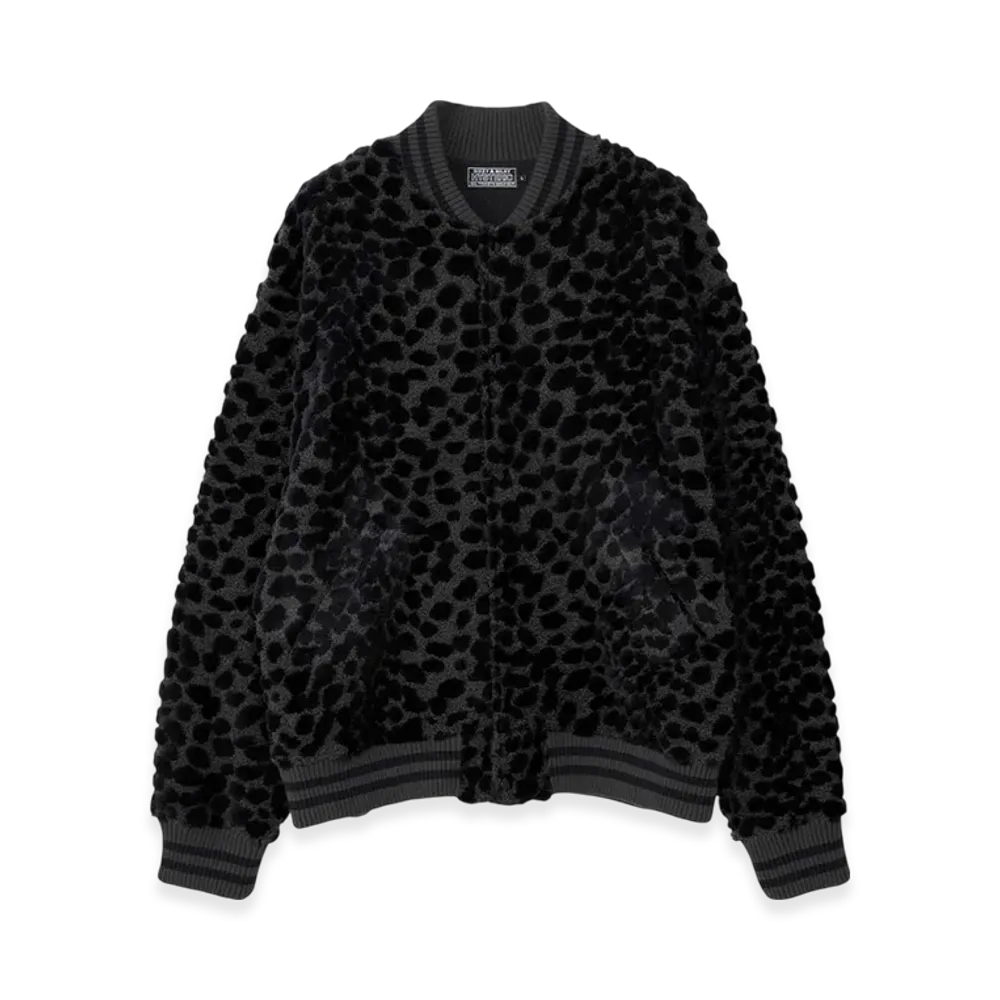HYSTERIC GLAMOUR Vixen Girl Cheetah Pattern Jacquard Jumper "Charcoal Gray"