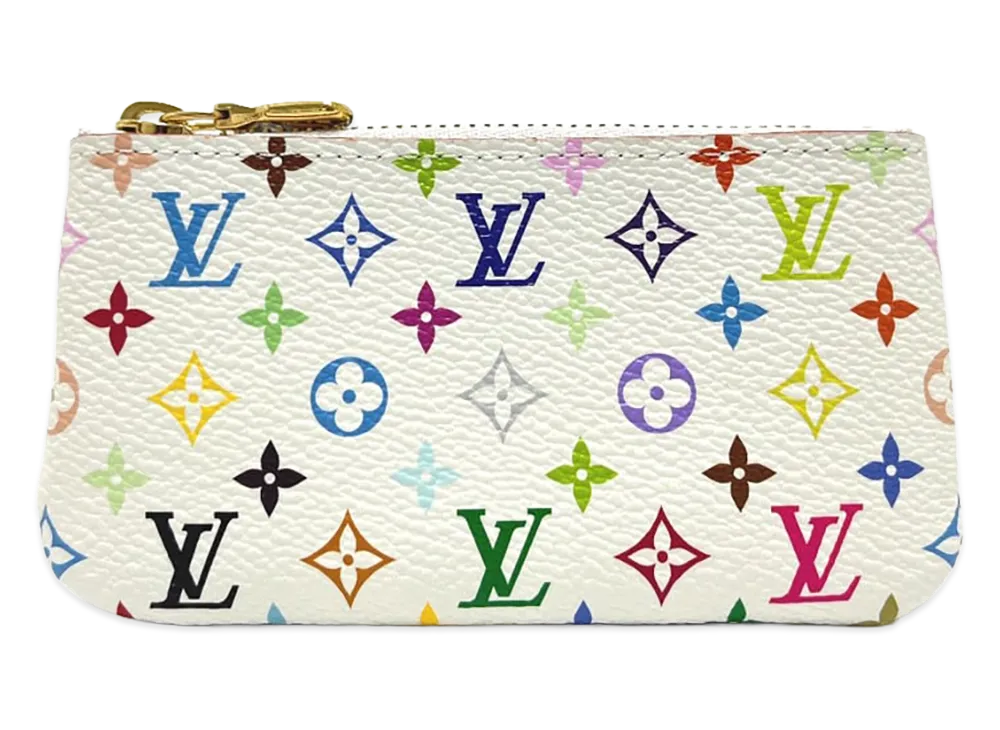 Louis Vuitton Pochette Cles Murakami Monogram Multicolore Blanc