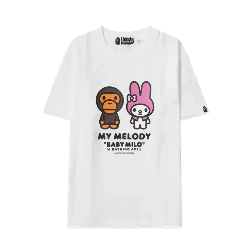 A BATHING APE Baby Milo x My Melod Tee Ladies "White"