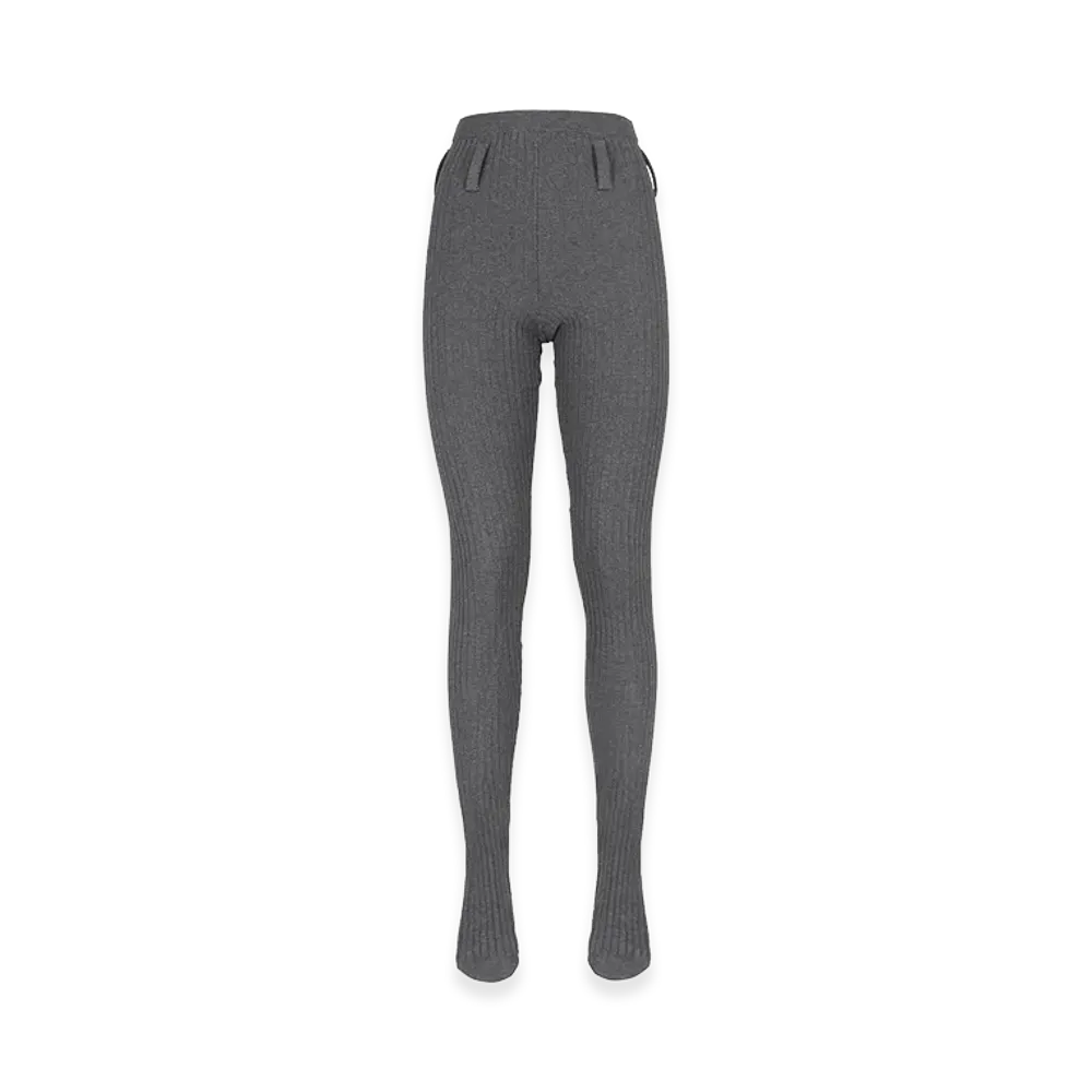PRADA Wonen's Ribbed Cotton Tights "Gray"