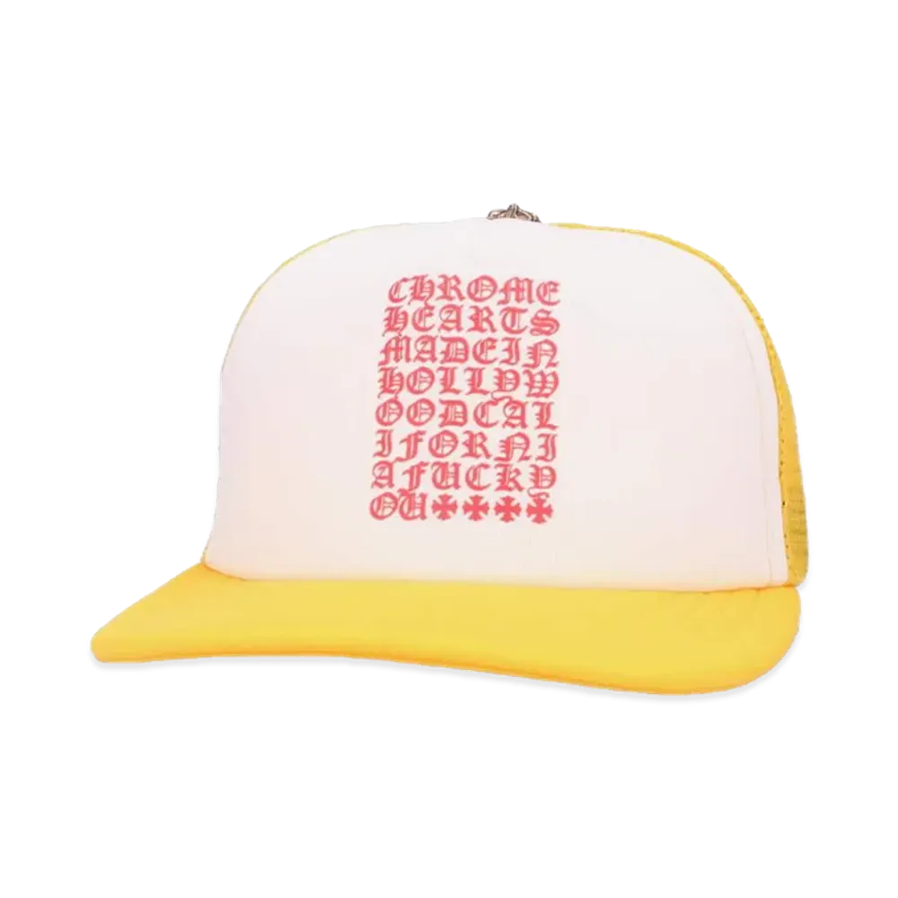 Chrome Hearts Trucker Cap King Taco CH Scroll "Yellow"