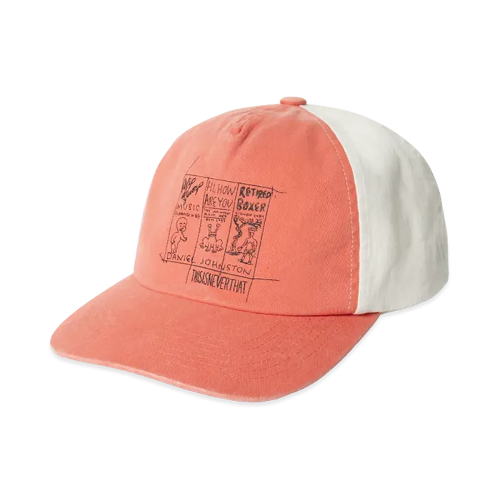 thisisneverthat TNT Daniel Johnston 3-Frame Washed Cap "Orange"