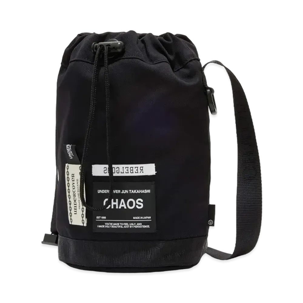 UNDERCOVER Nylon Shoulder Drawstring Bag "Black"