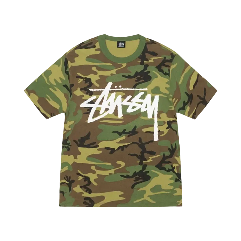 Stussy Stock Camo Tee "Camo/White"