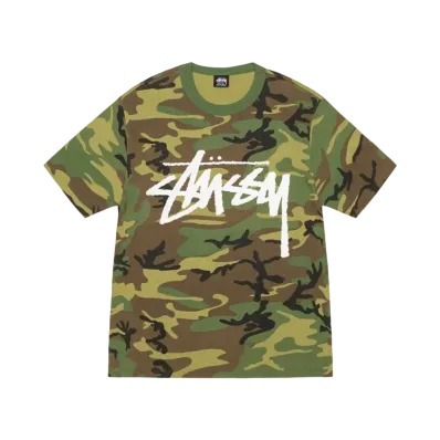 Stussy Stock Camo Tee "Camo/White"