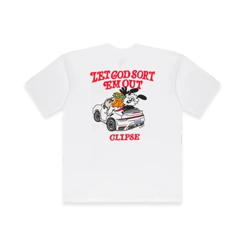 VERDY x CLIPSE Let God Sort Em Out Tee 1 "White"