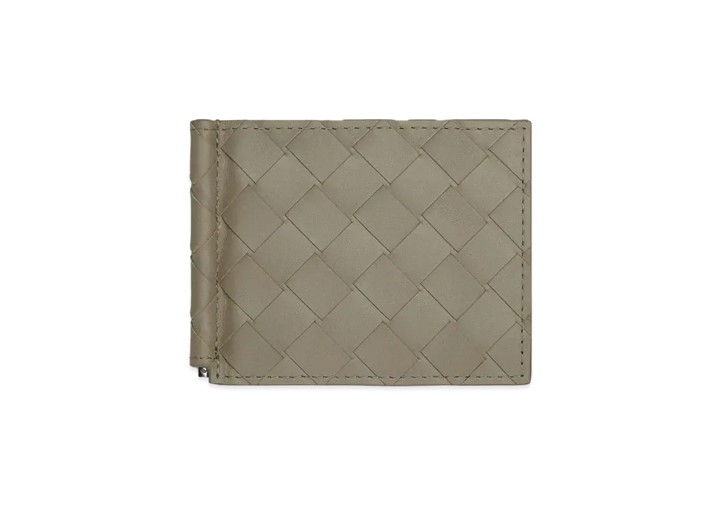 Bottega Veneta Money Clip Wallet "Taupe"