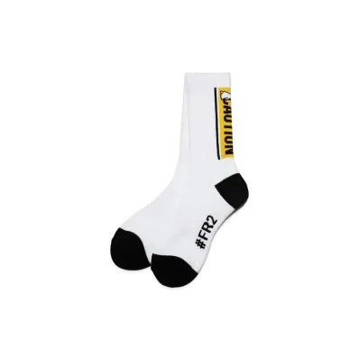 FR2 Vertical Line Socks "White"