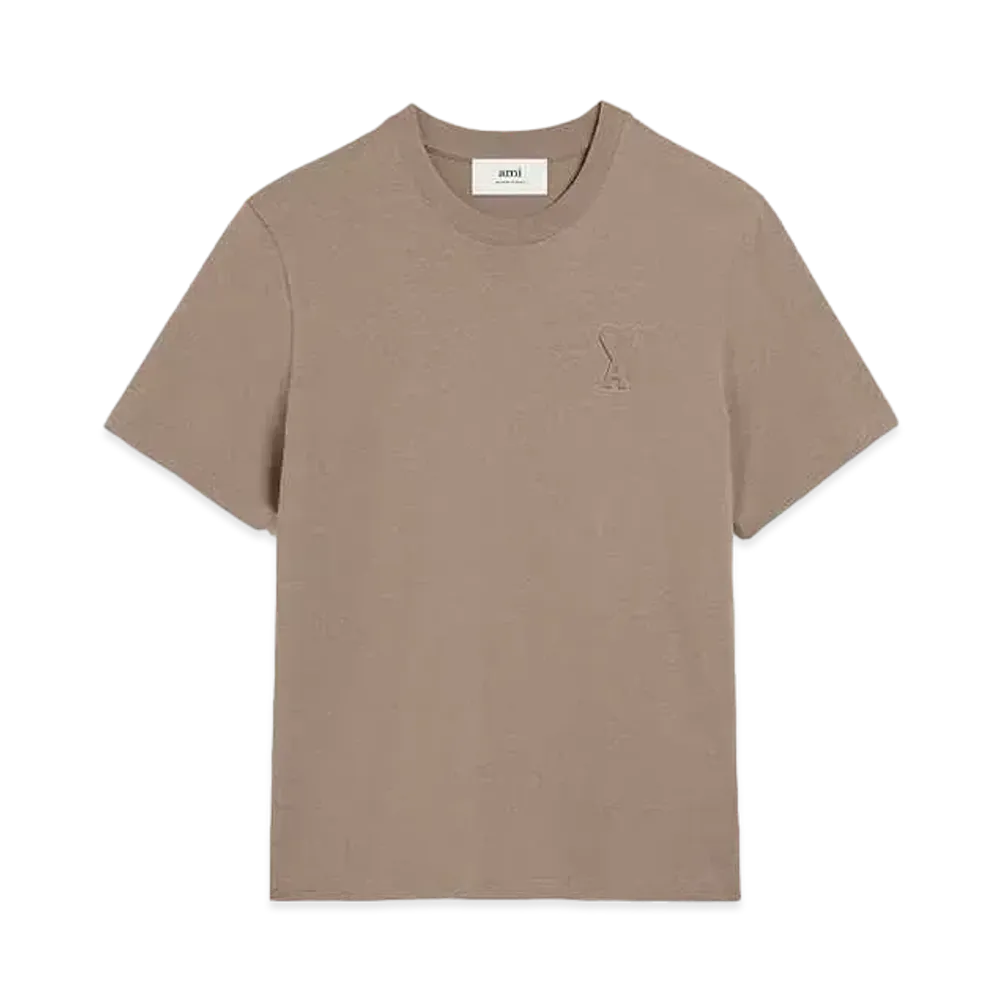 AMI PARIS Organic Cotton Heavy Jersey AMI DE COEUR T-shirt #1 "Light Tope"