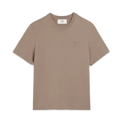 AMI PARIS Organic Cotton Heavy Jersey AMI DE COEUR T-shirt #1 "Light Tope"