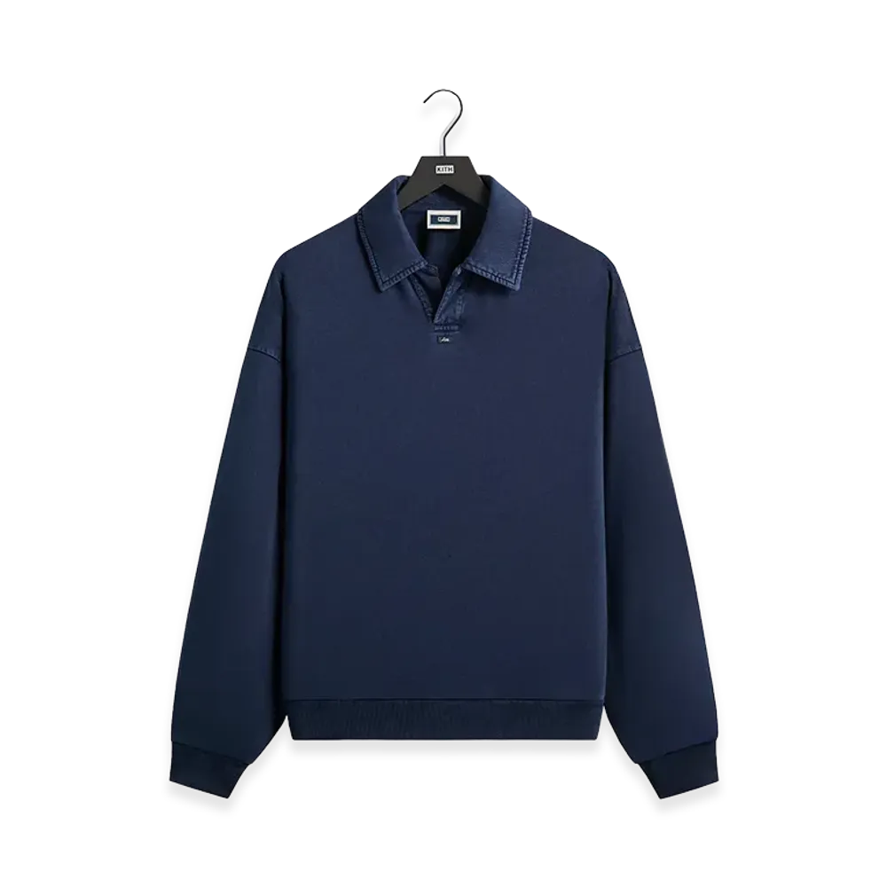 Kith Indigo Micro Fleece Nelson Pullover "Dark Indigo"