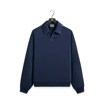 Kith Indigo Micro Fleece Nelson Pullover "Dark Indigo"