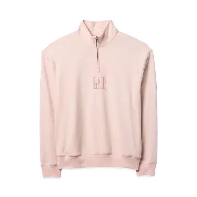 GAP Vintage Soft Half Zip Up Sweat Trainer "Misty Rose"
