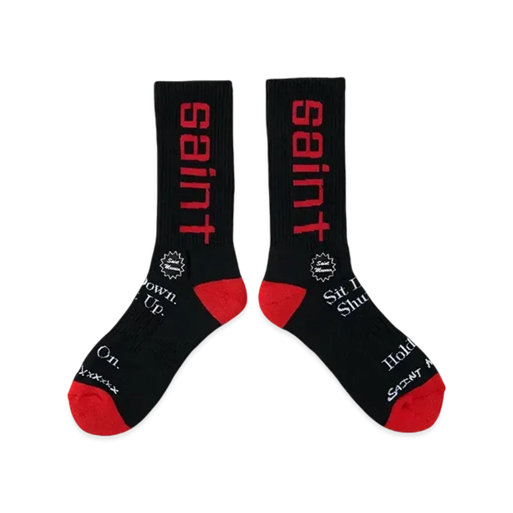 SAINT Mxxxxxx Socks Sit Down "Black" SM-HR8-0000-105