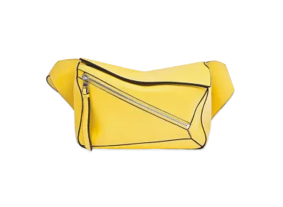 LOEWE Small Puzzle Bumbag In Classic Calfskin "Yellow"
