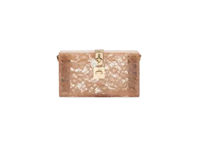 Dolce&Gabbana Dolce Box Clutch Bag Plexigrass & Race "Light Pink"