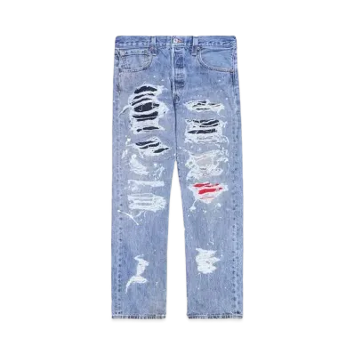 HYPE DROP x INNOCENCE NYC EXCLUSIVE DESTROY DENIM PANTS 34inch "Indigo"