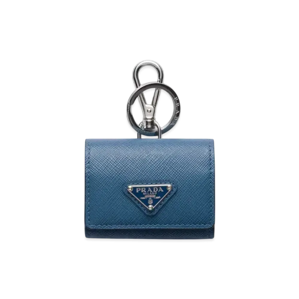 PRADA Saffiano Leather Headphone Case "Blue"
