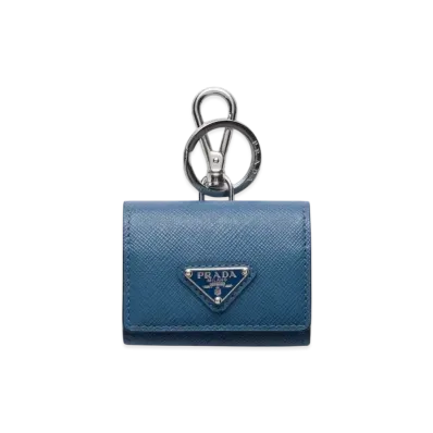 PRADA Saffiano Leather Headphone Case "Blue"