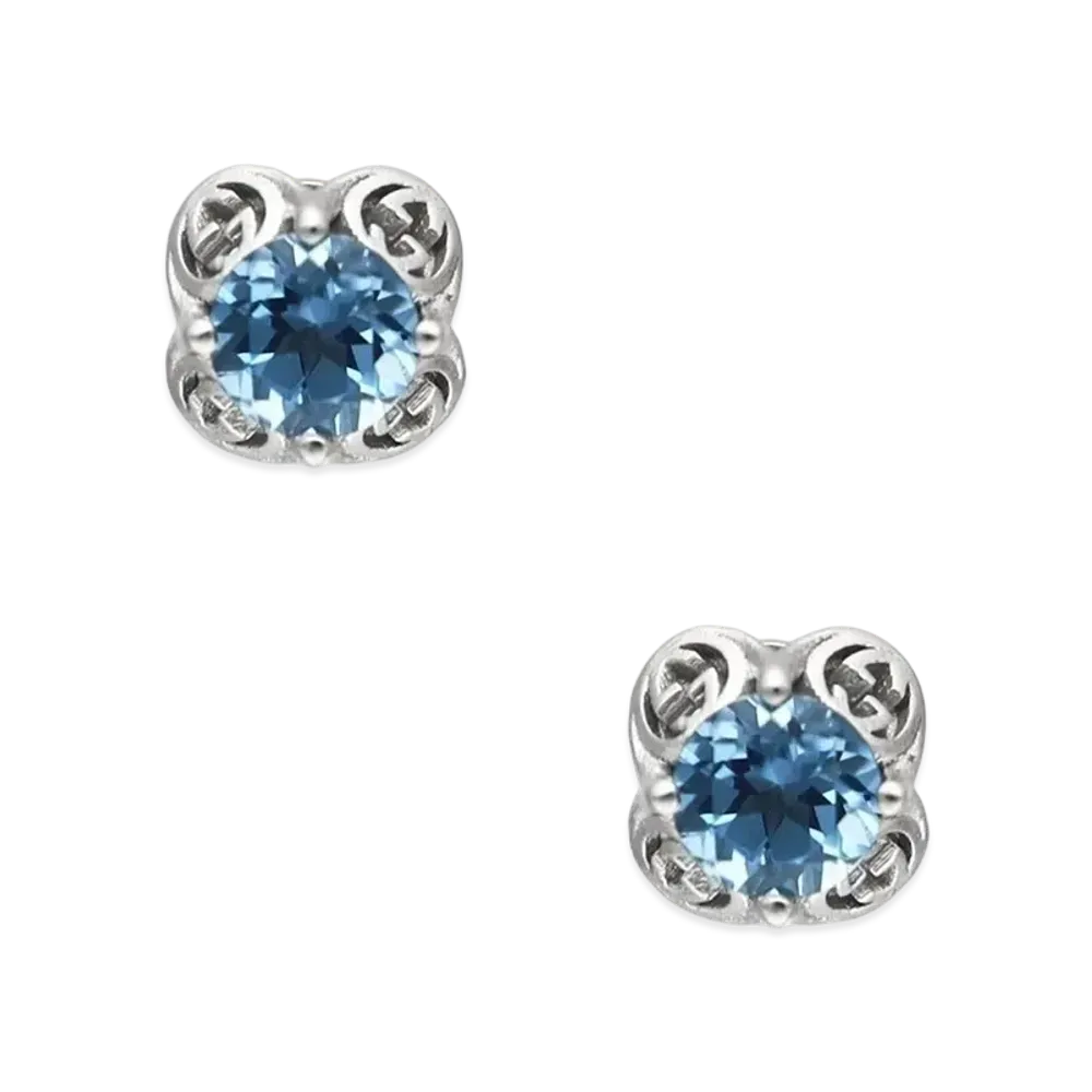 GUCCI Topaz Interlocking G Earring with Diamond 18K Earrings