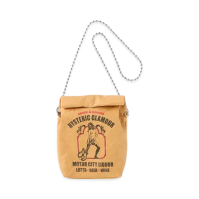 HYSTERIC GLAMOUR Women's HYSTERIC MOTOR CITY LIQUOR Shoulder Bag "Brown"