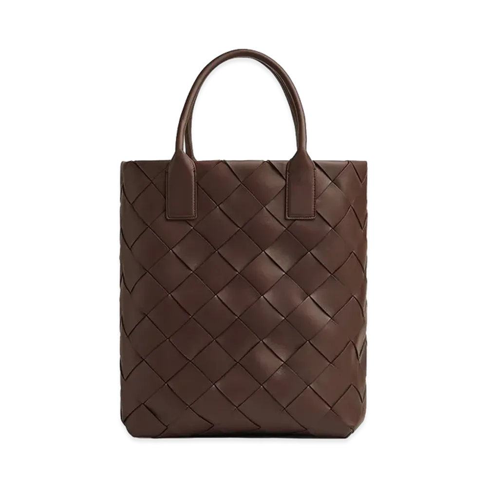 Bottega Veneta Maxi Intrecciato Tote "Oxblood"