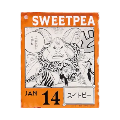 BANDAI "Ichiban Kuji" -ONE PIECE BASE SHOP Lottery 366DAYS OF BIRTHDAYS- Birth Month January-March Shin Colors Acrylic Block Charm Prize 1/14 Sweetpea