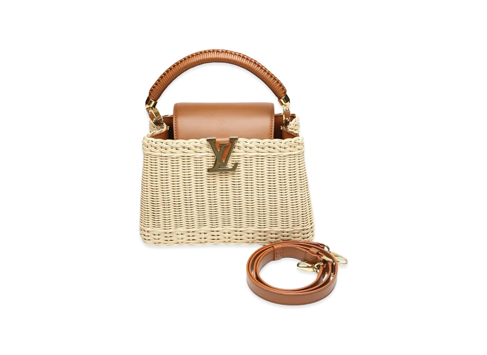 Louis Vuitton Capucines BB Leather Rattan "Brown"