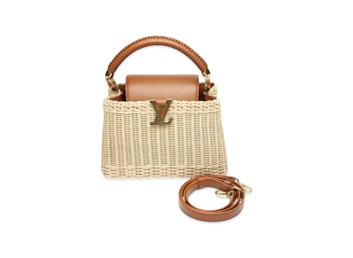 Louis Vuitton Capucines BB Leather Rattan "Brown"