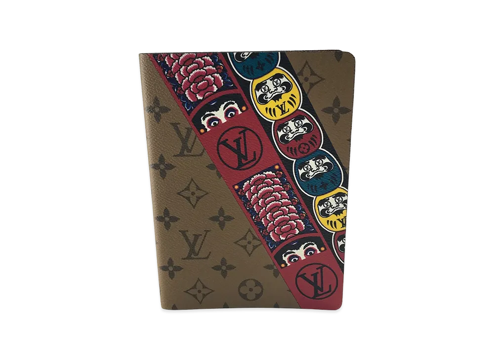 Louis Vuitton Cahier Clemence Notebook Kansai Yamamoto Kabuki Daruma "Brown"