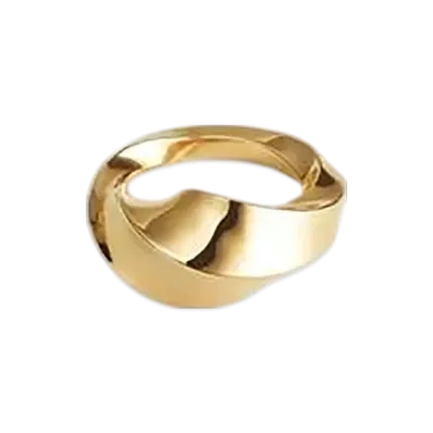 Bottega Veneta Twist Ring "Yellow Gold"