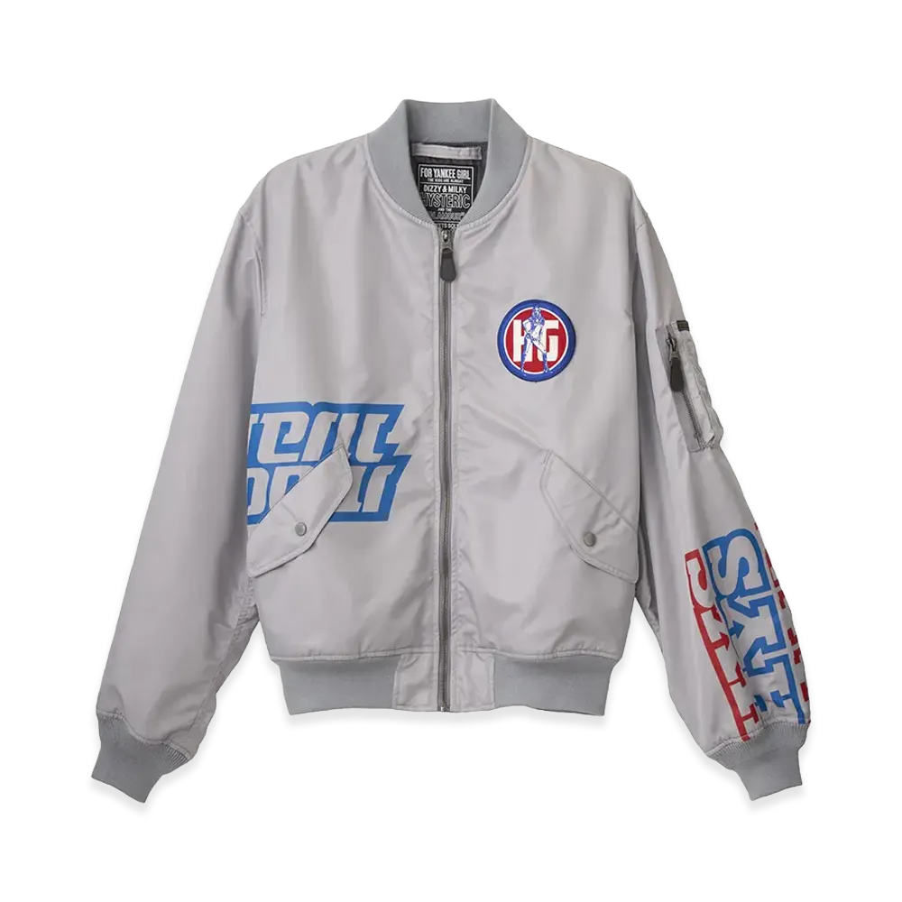 HYSTERIC GLAMOUR LUMINE EST SHINJUKU Limited MA-1 Jacket "Gray"